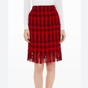Club Monaco Women's Tunine Knit Fringe Skirt - 6